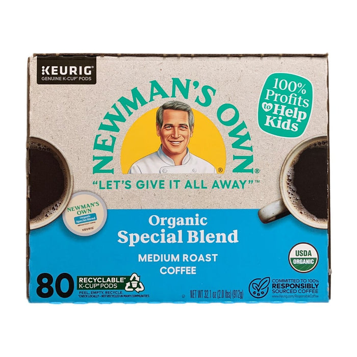 Keurig Newman's Own Organic Special Blend, Medium Roast K-Cup Pods, 80-Count