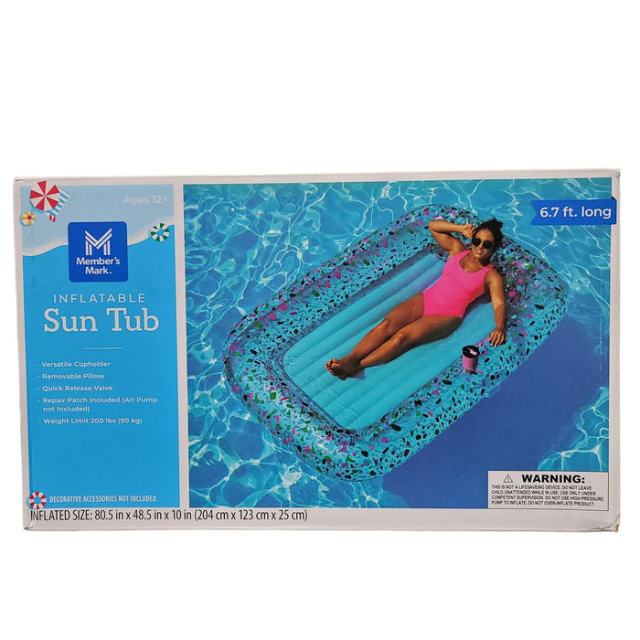 Member's Mark 6.7 ft. Inflatable Sun Tub with Removable Pillow, Repair Patch