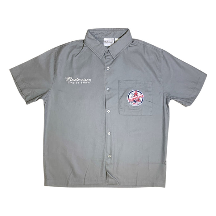 Licensed Men's Button-Up Short Sleeve Collared Workwear Shirt