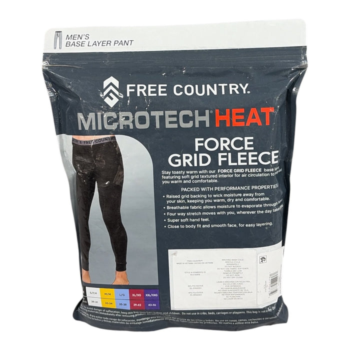 Free Country Men's lightweight Microtech Heat Base Layer Pants