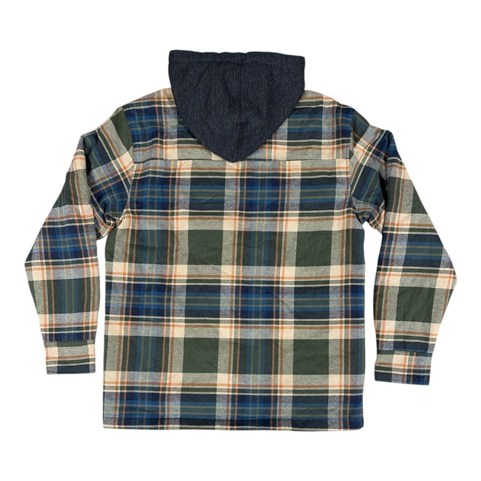 Eddie Bauer Men's lightweight Hooded Collared Button-Up Shacket