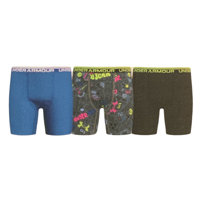Under Armour Boy's Sport Boxerjock Performance No-Fly Boxer Brief 3-Pack