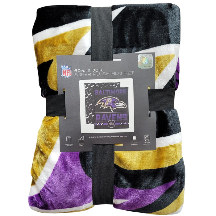 Logo Brands Baltimore Ravens 60"x70" Super Plush Dual Sided Oversized Blanket