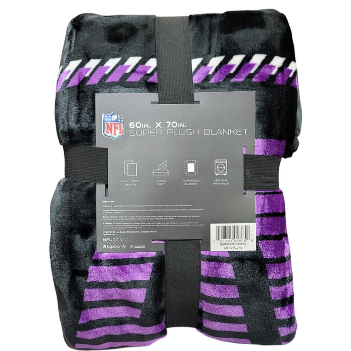 Logo Brands Baltimore Ravens 60"x70" Super Plush Dual Sided Oversized Blanket