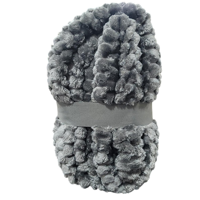 Member's Mark Oversized 3D Textured Blanket, Queen/King, Crater Grey