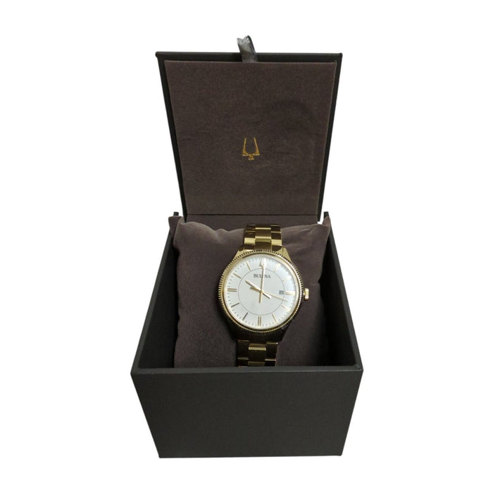 Bulova Men's Classic Gold Stainless Steel Watch, 97B239