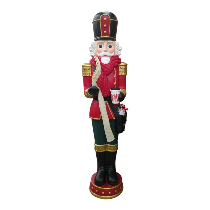 Member's Mark LED Pre-Lit Hand Painted Grand Nutcracker, 6ft, Caucasian