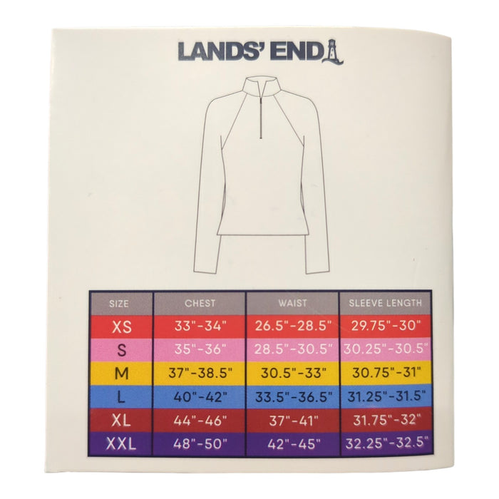 Lands' End Women's Relaxed Fit Lightweight 4-Way Stretch Quarter Zip Rashguard