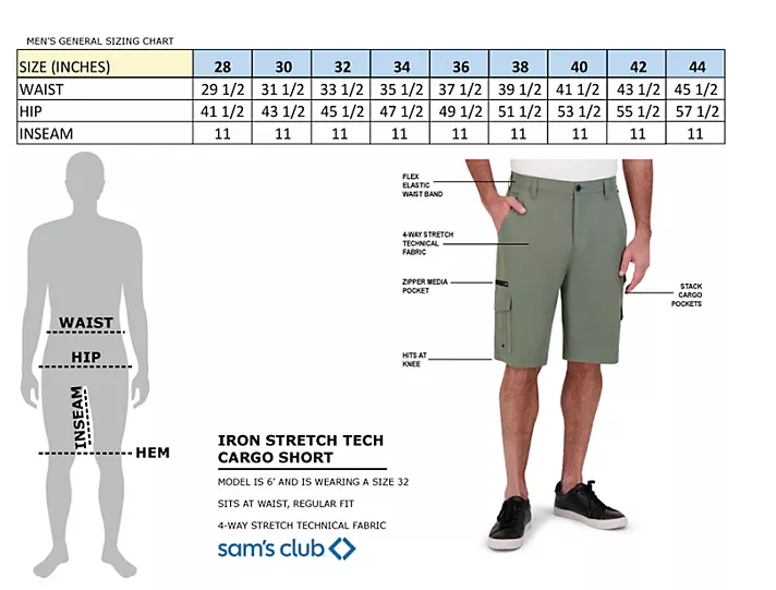 IRON Clothing Co Men's Stretch Twill Multi Pocket Cargo Short