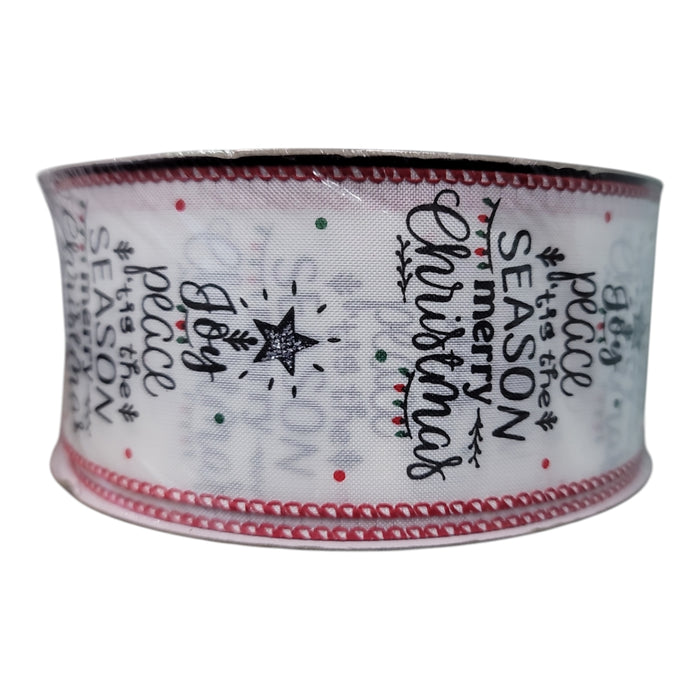 Members Mark 2.5 inch x 50 yards Wired Edge Premium Holiday Ribbon