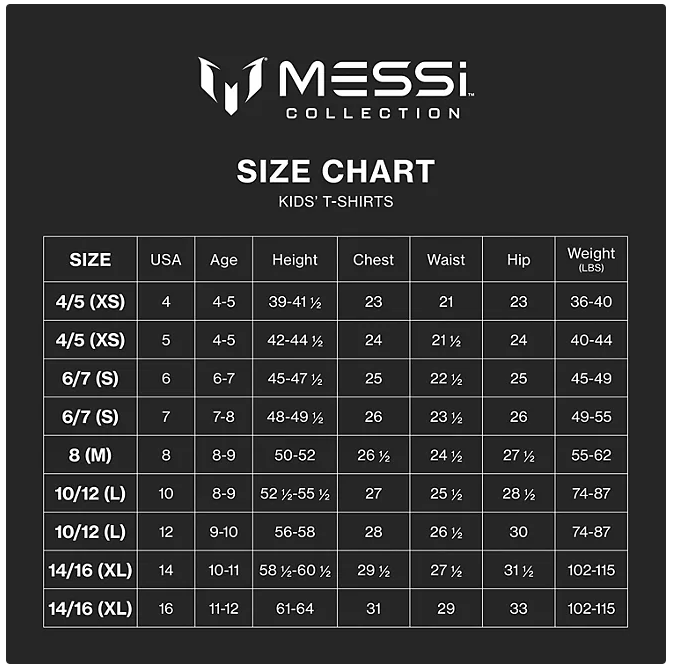 Messi Kids Lightweight Graphic Print Crew Neck Short Sleeve Tee