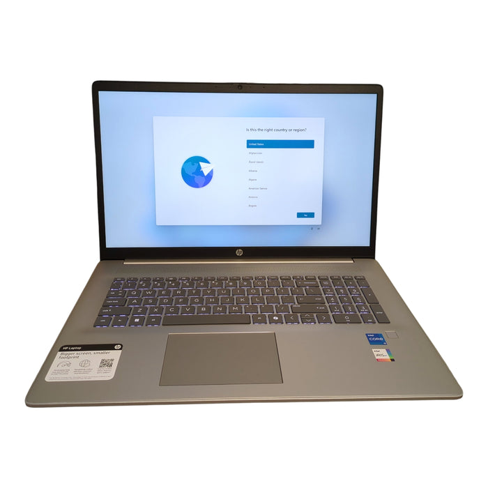HP Laptop 17.3" Intel i5-1334U, 8GB RAM, 512GB SSD, Intel Iris X Graphics Card