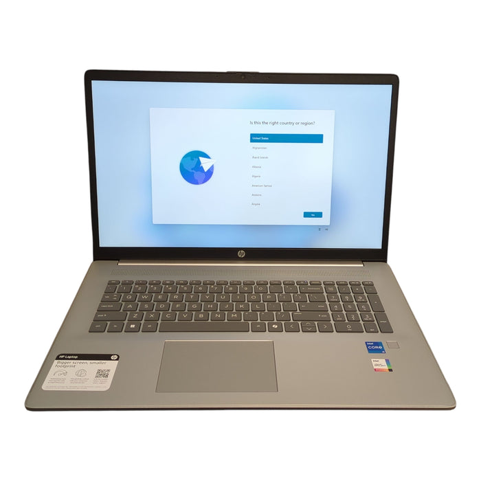 HP Laptop 17.3" Intel i5-1334U, 8GB RAM, 512GB SSD, Intel Iris X Graphics Card