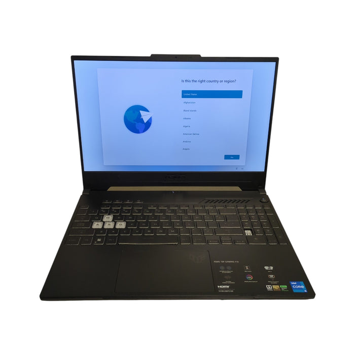 ASUS TUF F15 15.6", Intel i5-12500H, 8GB RAM, NVIDIA GeForce RTX 3050, 512GB SSD