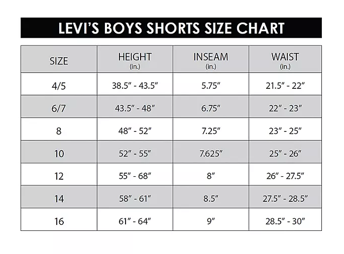 Levi's Boys' 511 Slim Fit Easy Care Pockets Denim Shorts