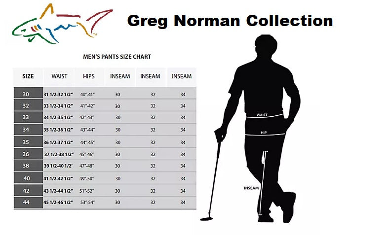 Greg Norman Men's Golf Performance Stretch Fabric Classic Fit Pant