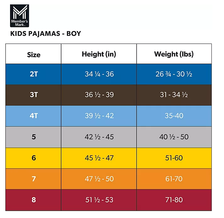 Member's Mark Boys 2-Pieces Cozy Stamped Volour Pajamas