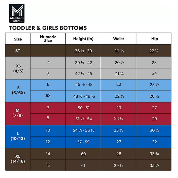 Member's Mark Girls 3-Pack Elastic Waistband Cotton Leggings (Black/Teal/Fruit, 3T)