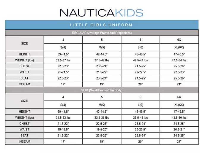 Nautica Youth Girl's Easy Care Adjustable Waist School Uniform Pants, NDD0023Q