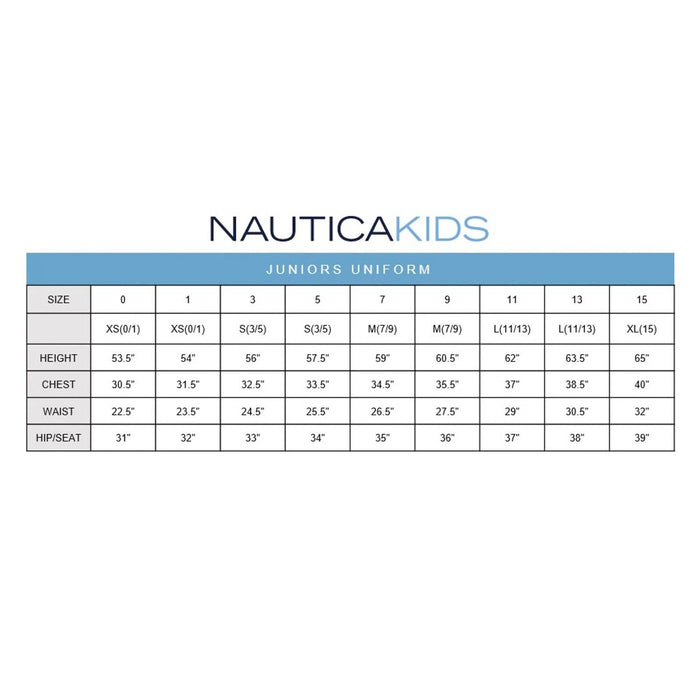 Nautica Juniors Girl's Stretch Bermuda Length Skinny Fit Uniform Short