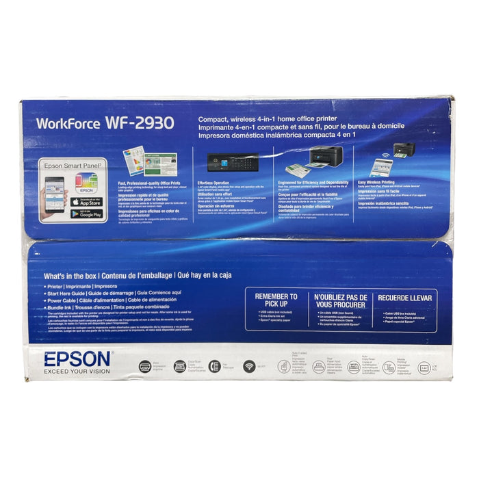 Epson WorkForce WF-2930 All-in-One Printer, Copy/Fax/Print/Scan