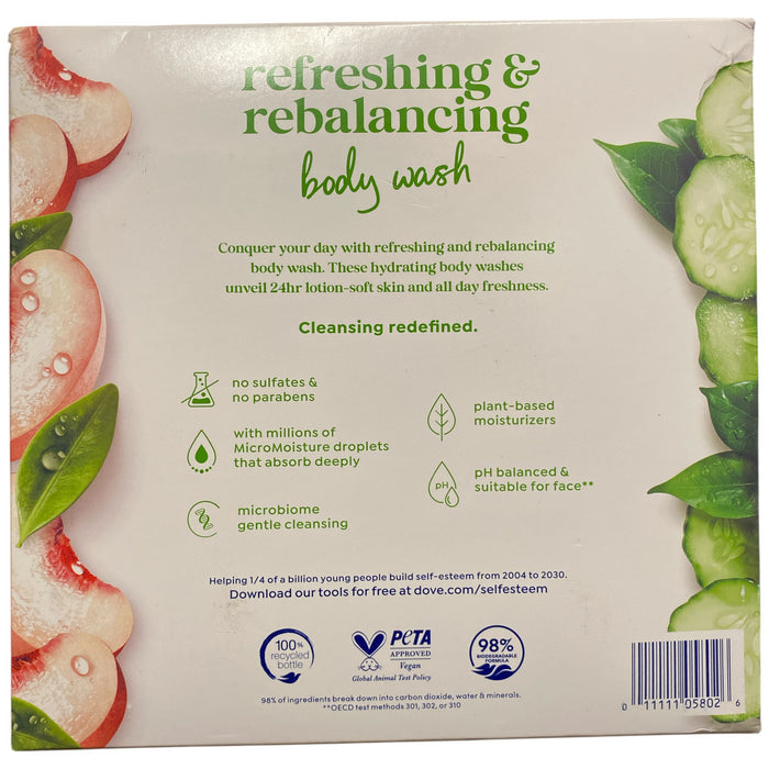 Dove Refresh & Rebalance Body Wash, 30.6 fl. oz., 2 pk