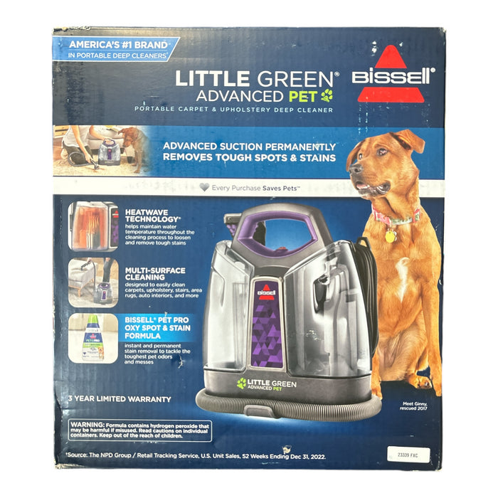 Bissell Little Green Advanced Pet Portable Carpet & Upholstery Deep Cleaner