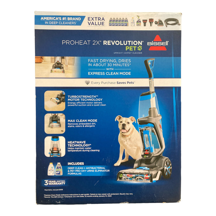 BISSELL ProHeat 2X Revolution Pet Full Size Carpet Cleaner, 35797