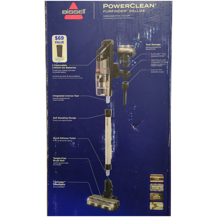 Bissell PowerClean FurFinder Deluxe Cordless Stick Vacuum **(No Extra Battery)**