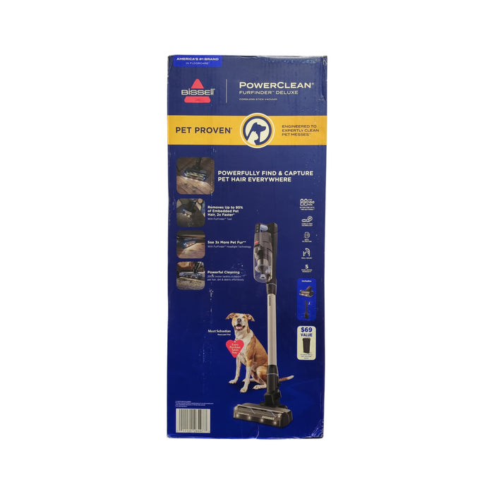 Bissell PowerClean FurFinder Deluxe Cordless Stick Vacuum with Extra Battery