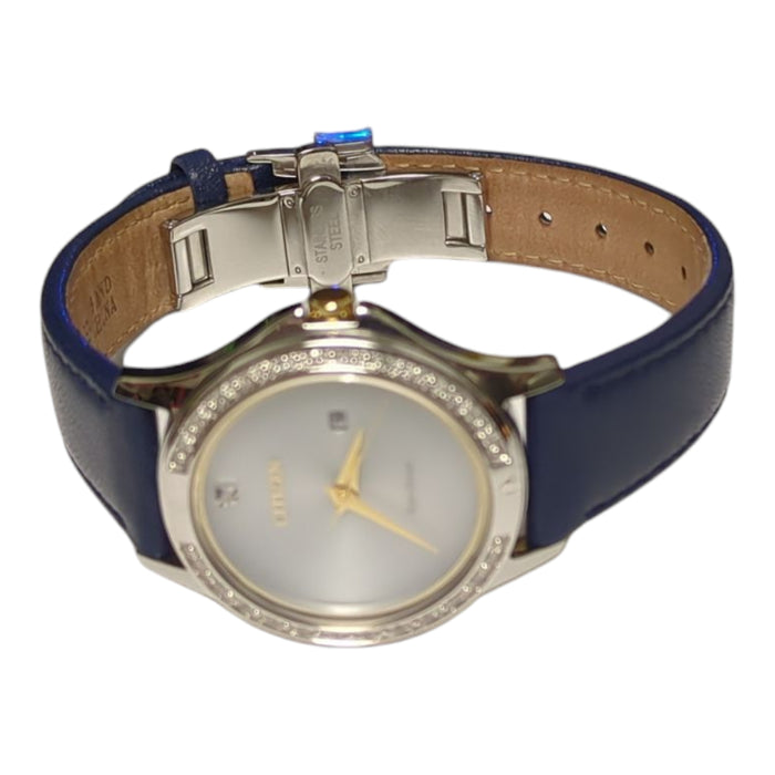 Citizen Ladies Eco-Drive Silver-Tone Dress Classic Watch 32mm, EW2644-02A