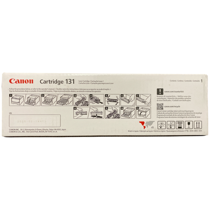 Canon Genuine 131 Toner Cartridge, Cyan, 6271B001
