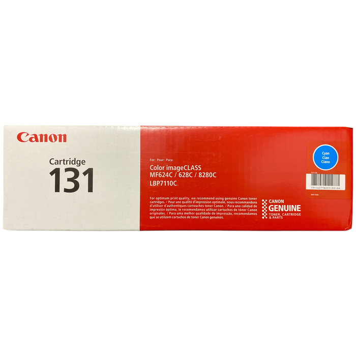 Canon Genuine 131 Toner Cartridge, Cyan, 6271B001
