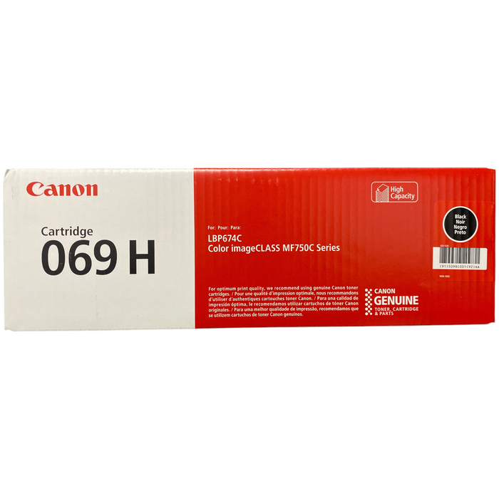 Canon Genuine 069 H High Yield Toner Cartridge, Black, 5098C001