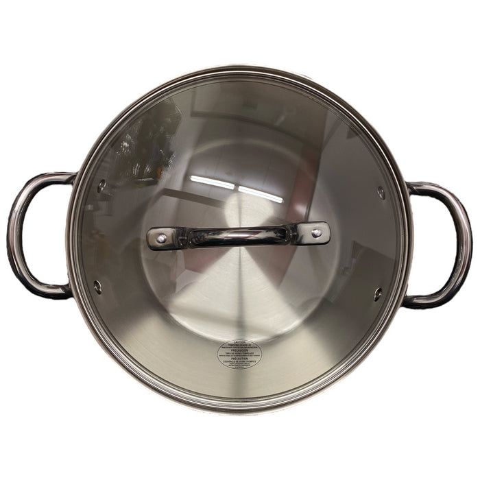 Tramontina 12-Quart Covered Stainless Steel Stock Pot, 80104/122DS