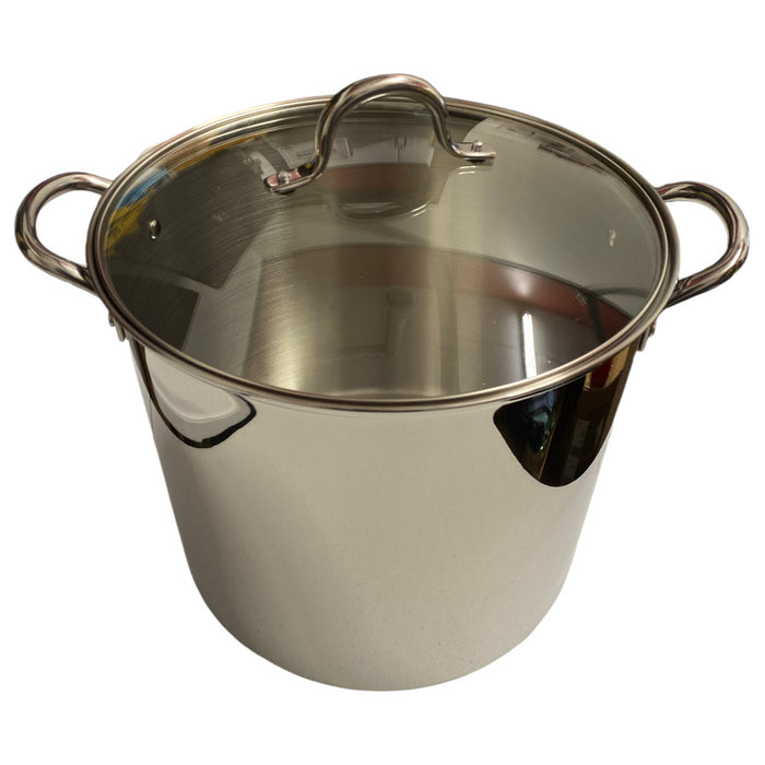 Tramontina 24-Quart Covered Polished Stainless Steel, Tri-Ply Base Stock Pot