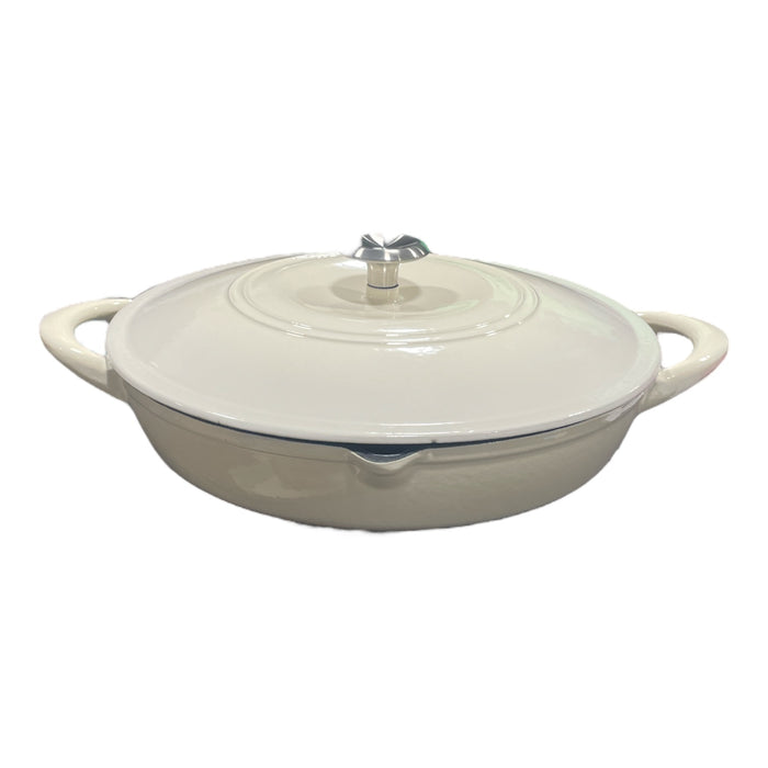 Tramontina 12" Enameled Cast Iron Casserole Dish With Lid & Handles