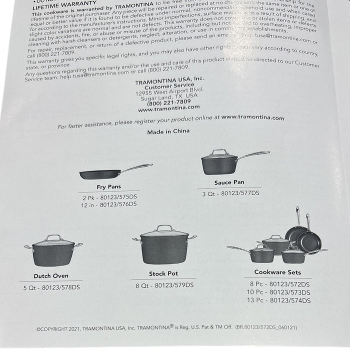 Tramontina Gourmet 13 Piece Hard Anodized Aluminum Nonstick Cookware Set