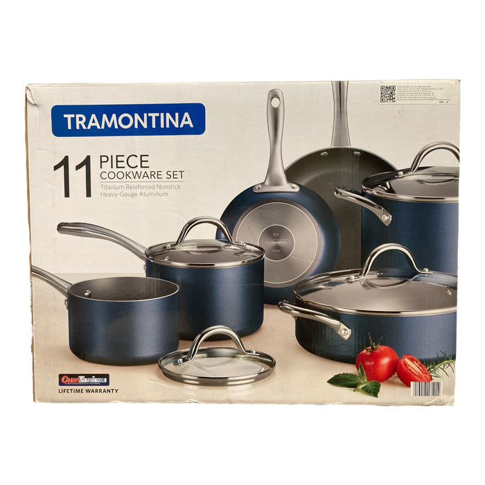 Tramontina 11 Piece Nonstick Cookware Set, Blue 80143/031