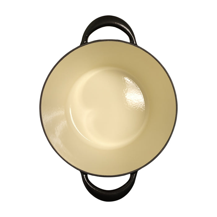 Tramontina Enamel Coated Cast Iron Round Dutch Oven, 7 Quart, Black