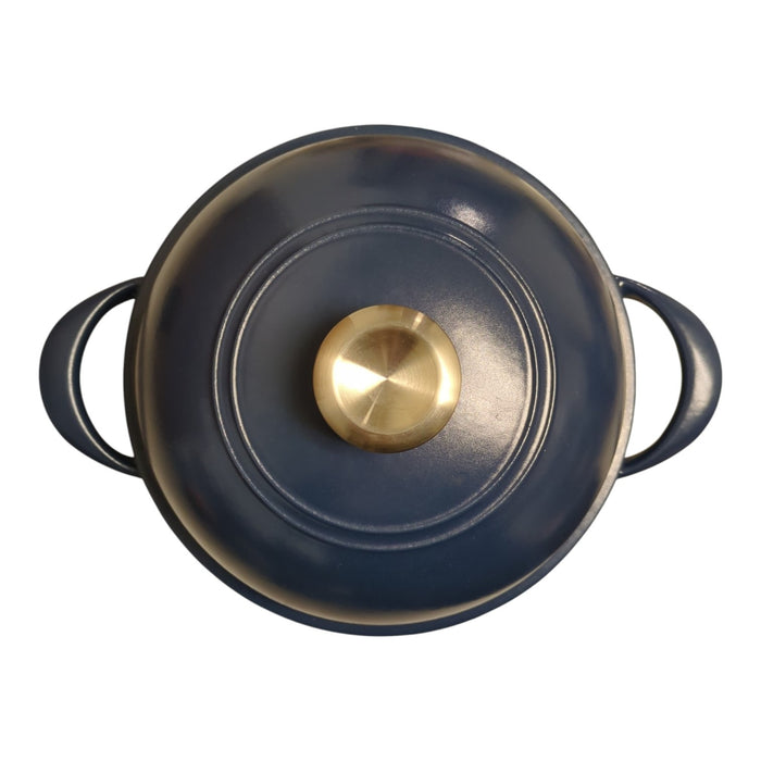 Tramontina Enameled Cast Iron 9.5" Bread Oven, Satin Navy