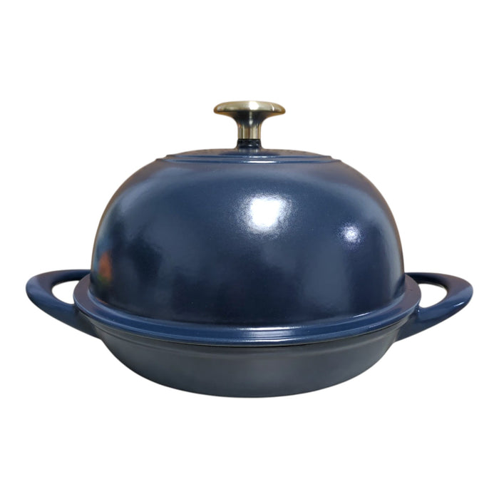 Tramontina Enameled Cast Iron 9.5" Bread Oven, Satin Navy