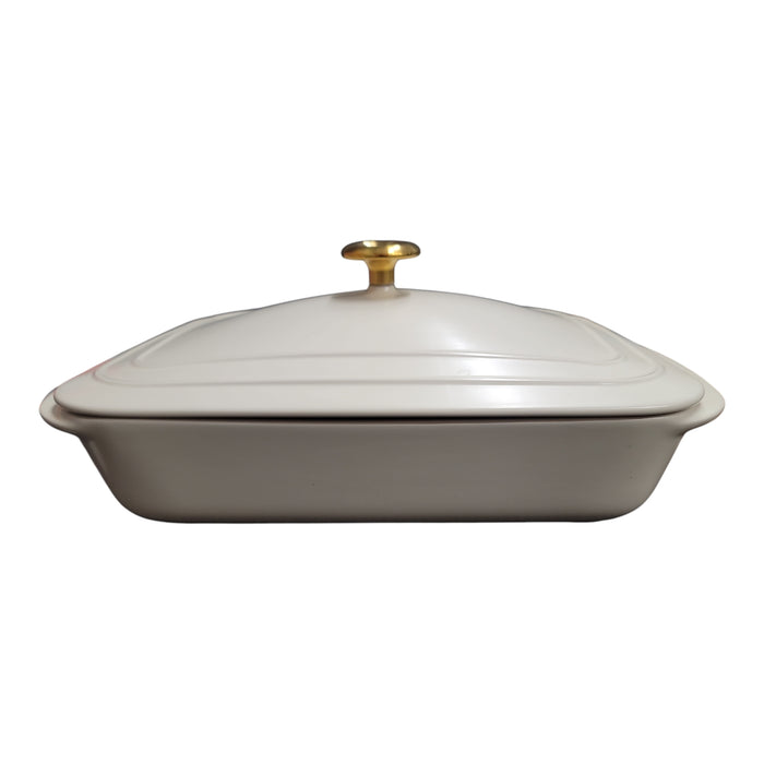 Tramontina Ceramic Covered Bakeware with Stainless Steel Knob, 13.6" x 9.6"