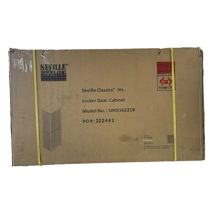 Seville Classics Steel Storage Locker Gear Cabinet, Granite Gray, UHD16221B