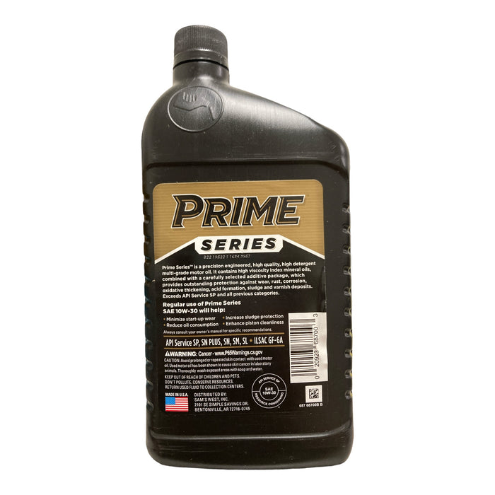 Prime Series Conventional Motor Oil SAE 10W-30, 1qt, 12pk