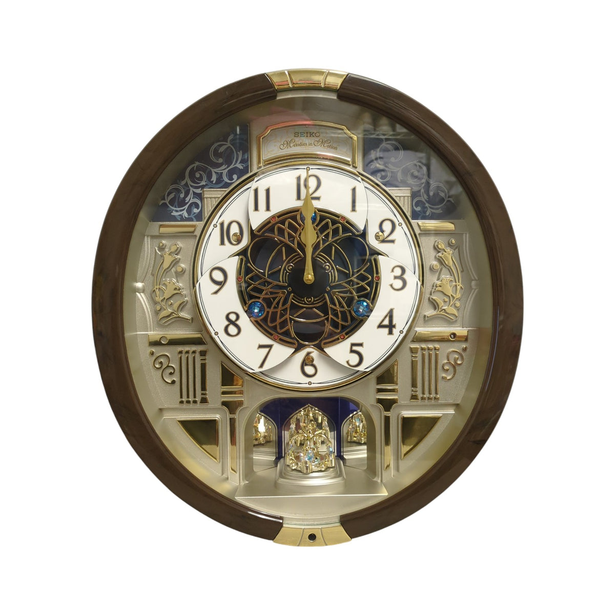 SEIKO Special Collectors Edition Golden Trellis Music Clock, Brown ...