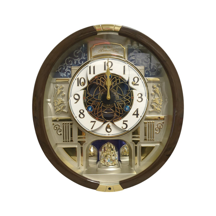 SEIKO Special Collectors Edition Golden Trellis Music Clock, Brown