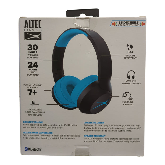 Altec Lansing 2-In-1 Active Noise Canceling Kid Safe Wired/Wireless Headphones