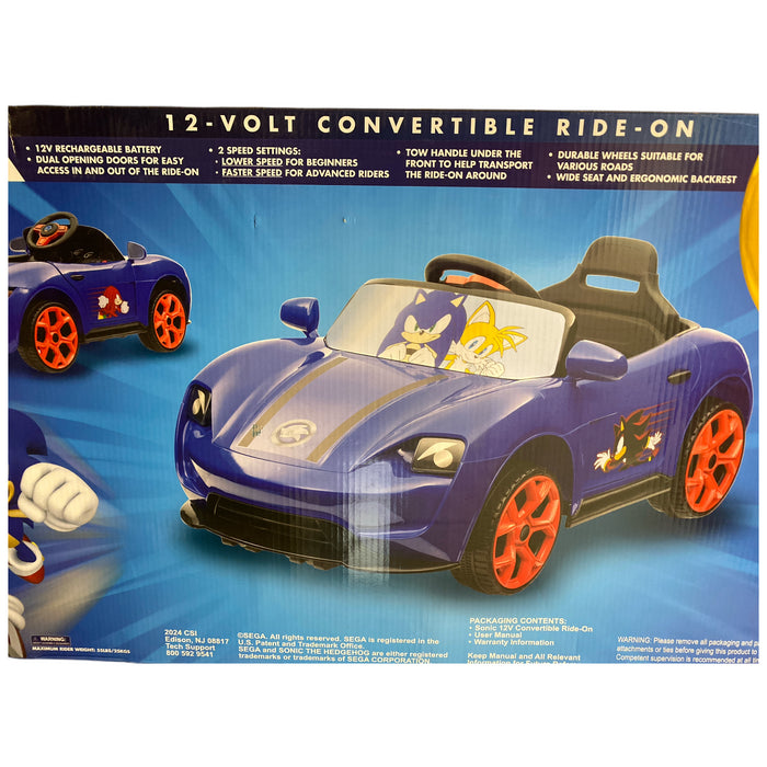 Sonic The Hedgehog 12-Volt Battery Powered Convertible Ride On, Blue