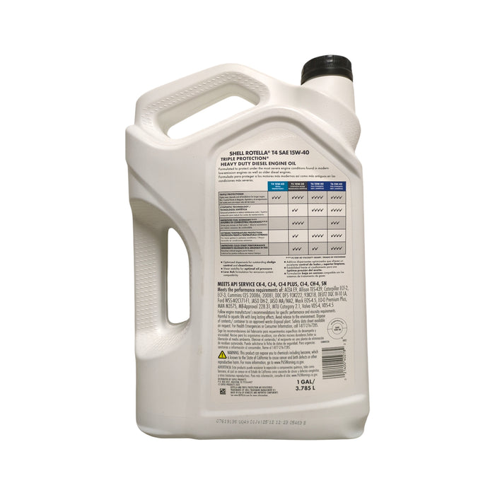 Rotella T4 15W-40 Heavy Duty Diesel Engine Oil, 1 Gallon
